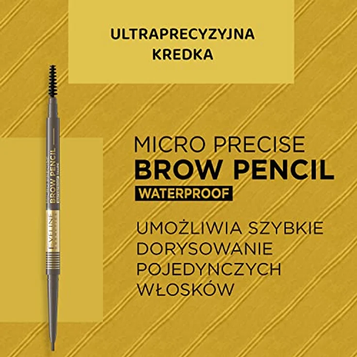 Eveline Cosmetics Micro-Präzisions-Augenbrauenstift, Wasserdicht, Vegane Formel mit Integrierter Bürste für Natürliche und Definierte Augenbrauen, Kühle Brauntöne – Bild 4