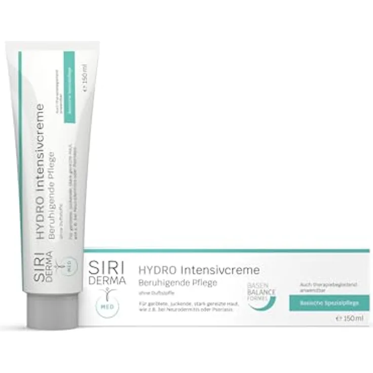 SIRIDERMA HYDRO Intensivcreme | Creme für juckende und gereizte Haut bei Neurodermitis und Psoriasis (ohne Parfum, 150 ml)