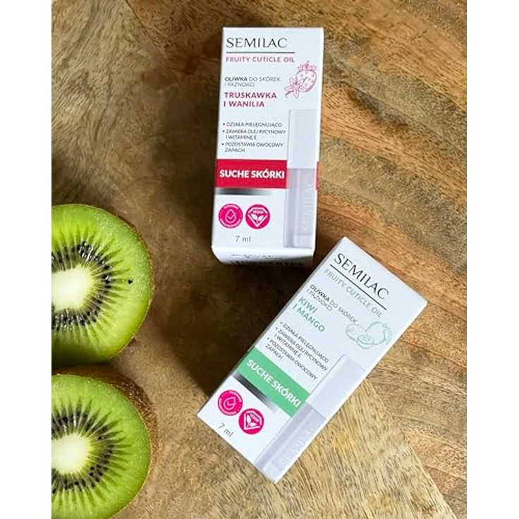 Semilac Nagelöl Erdbeere Vanille, 7 ml - Intensiv pflegendes Nagelöl mit Rizinusöl und Vitamin E für gesunde Nägel und gepflegte Nagelhaut – Bild 3