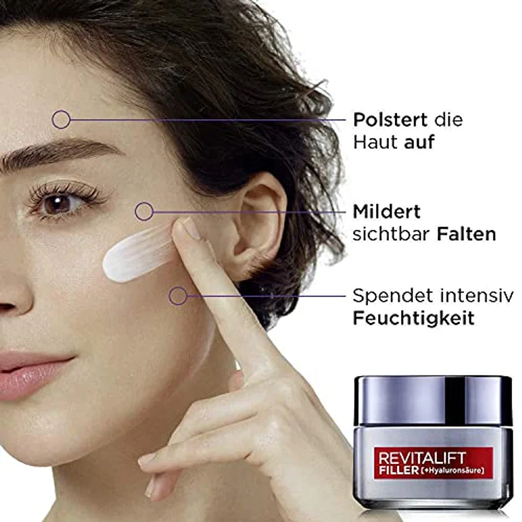 L'Oréal Paris Revitalift Filler Anti-Aging Tag Gesichtscreme Gesichtscreme 50 ml mit hautverjüngernder Wirkung – Bild 3