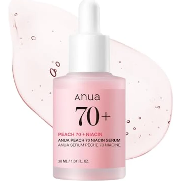 Anua Peach 70% Niacin Serum, hydratisierendes Gesichtsserum mit Poren- und Faltenverfeinerung, 30 ml – Bild 1