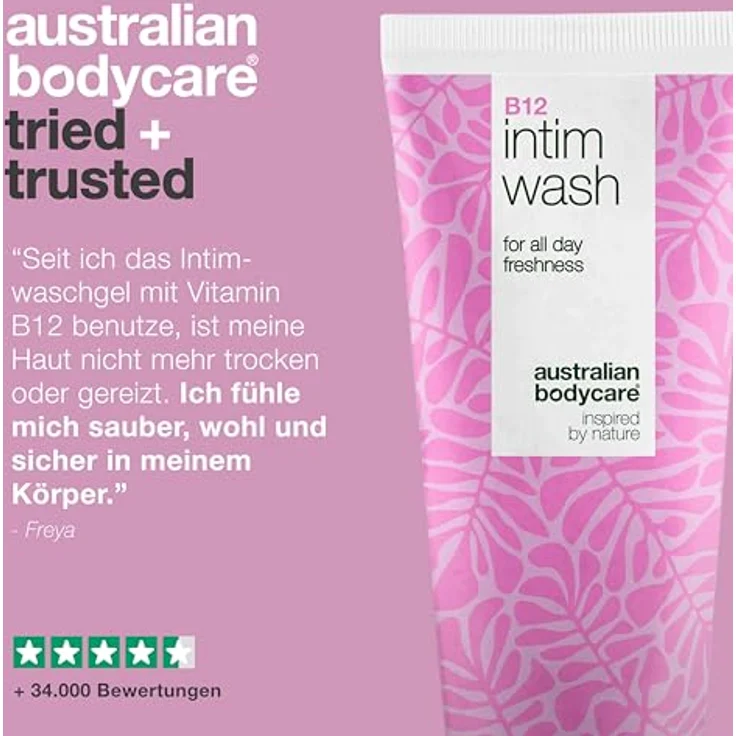 Australian Bodycare B12 Gel für intime Hygiene, sanfte Reinigung und intensive Feuchtigkeit, 200 ml – Bild 5