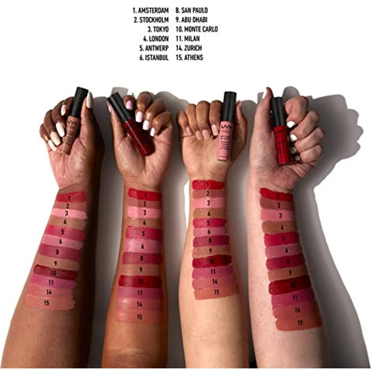 NYX Professional Makeup Wedding Soft Matte Lip Cream Lippenstift, 8 ml, Farbe 02 - STOCKHOLM, feuchtigkeitsspendend mit langanhaltendem Finish – Bild 4