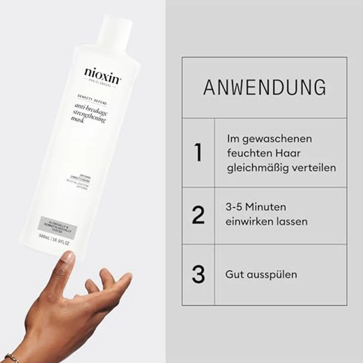 NIOXIN Density Defend Anti-Breakage Hair Mask - Feuchtigkeitsspendend mit Vitamin C (150 ml) – Bild 5