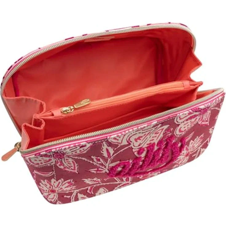 Oilily Kulturbeutel Cisse Cosmetic Bag, geräumig mit floralem Muster in Dusty Cedar, 24 x 11 x 12 cm – Bild 4