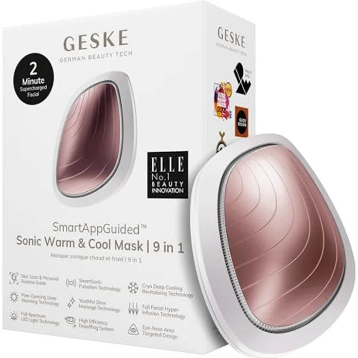 Geske Soniczny Massagegerät Cool & Warm 9in1 mit App, Gesichtsmaske in Starlight, 1 ml – Bild 1