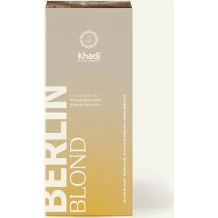 Khadi BERLIN BLOND Pflanzenhaarfarbe, Aschig-kühler Blondton, 100% pflanzlich & vegan, Zertifizierte Naturkosmetik, 100g