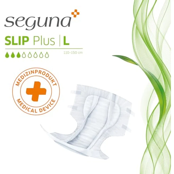 Seguna SEGUNA Slip Plus, Inkontinenz Windeln für Erwachsene, mittlere Saugleistung 2.500ml, L (Beutel 25 Stück) – Bild 5