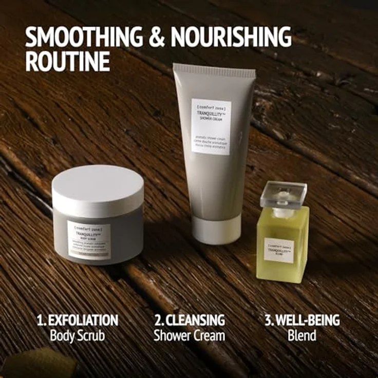 Comfort Zone Tranquillity Body Scrub 270ml, Körperpeeling mit Zuckerkristallen und ätherischen Ölen – Bild 5