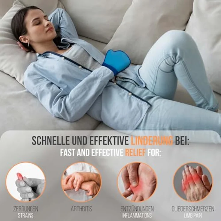 pulox Massagegerät Kühl- & Wärmehandschuhe HC-10 - 1 Paar Gelhandschuhe für Wärme- und Kältetherapie – Bild 7