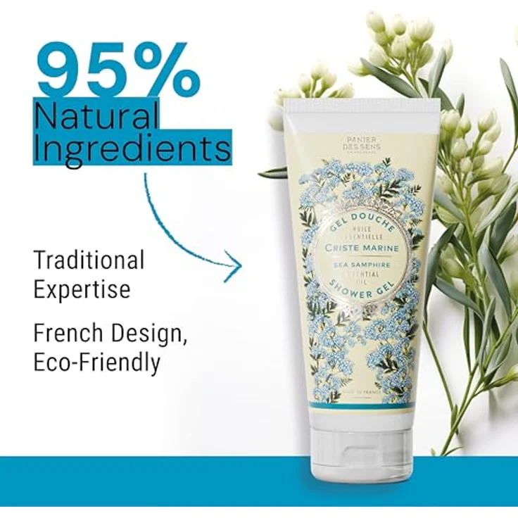 Panier des Sens Natürliches Duschgel Meerfenchel, feuchtigkeitsspendend mit Olivenöl, 200 ml, 96% natürliche Inhaltsstoffe, pH-mild – Bild 5