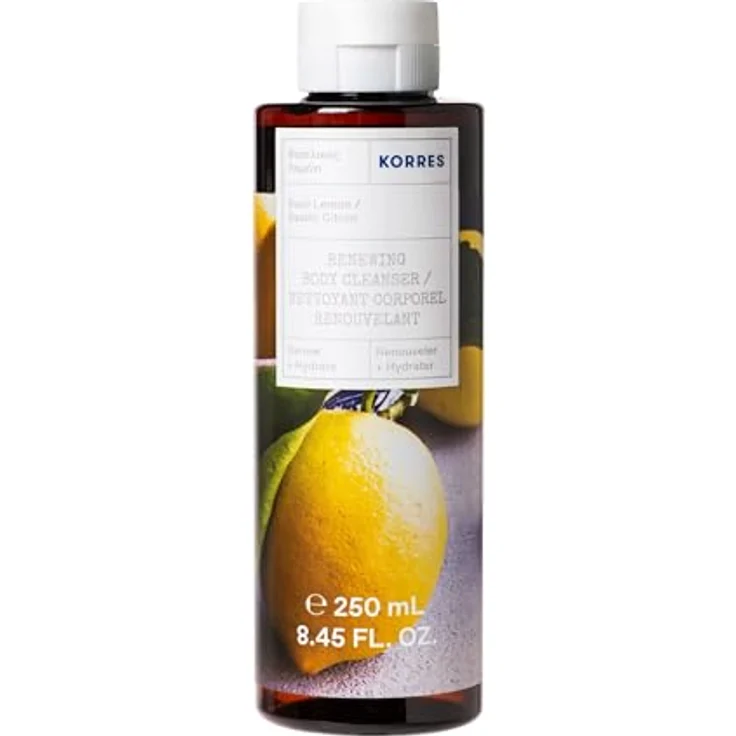 KORRES Basil Lemon Revitalisierendes Duschgel mit aktiv Aloe-Vera, dermatologisch getestet, vegan, 250 ml – Bild 1