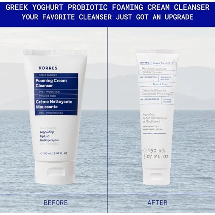 KORRES Griechischer Joghurt-Schaumcreme-Reiniger, 150 ml - Sanfte Gesichtsreinigung mit Pre- und Probiotika, geeignet für empfindliche Haut – Bild 2