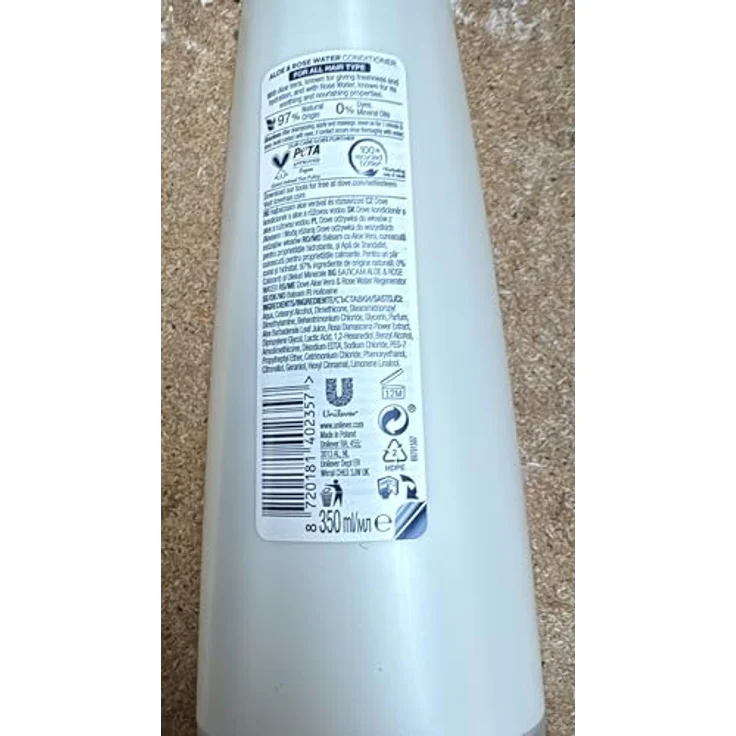 Dove Conditioner Ultra Care, Aloe Vera & Rosenwasser, 6er Pack, 350ml – Bild 2