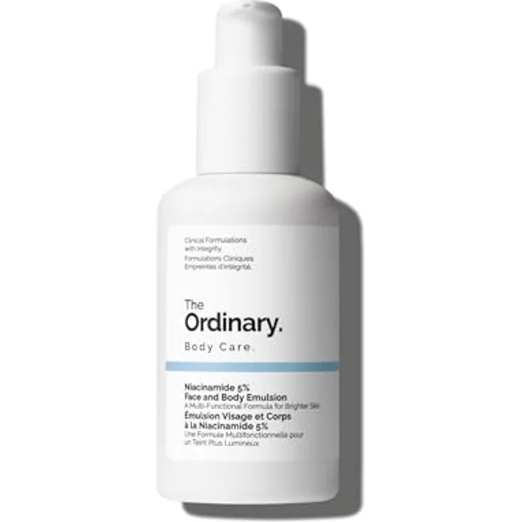 The Ordinary Niacinamid 5 % Face and Body Emulsion | 100 ml - Feuchtigkeitsspendend, klärend, für alle Hauttypen geeignet, vegan & grausamkeitsfrei