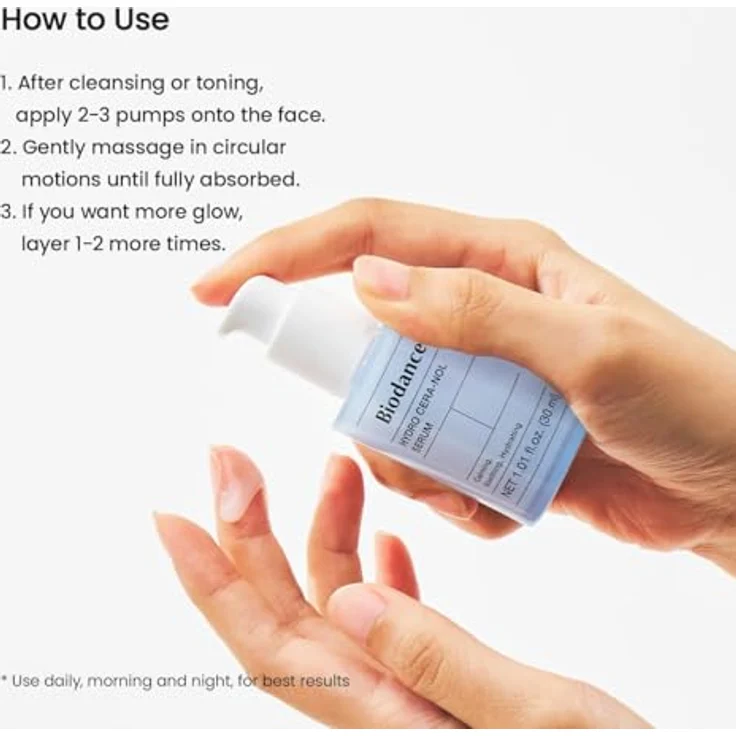 Biodance Hydro Cera-Nol Serum 30ml – 5% Panthenol, Ceramide & Hyaluronsäure – feuchtigkeitsspendendes Serum für empfindliche Haut – Bild 7