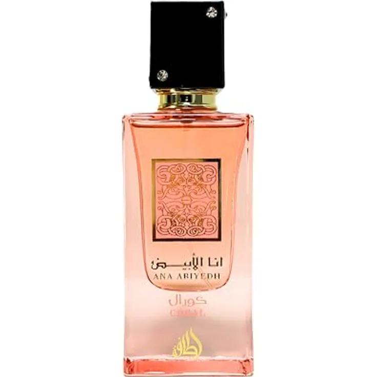 Lattafa Ana Abiyedh Coral Eau de Parfum, Duft mit warmen und eleganten Noten, 60 g