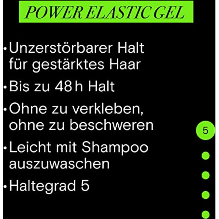 Henkel AG & Co. KGaA Taft Haargel Power Elastic Styling Gel Halt 5 für festen Halt 150 ml – Bild 2