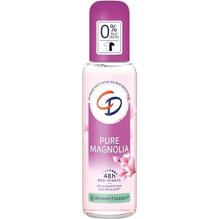 CD Deo Zerstäuber 'Pure Magnolia', Aluminiumfreies Deodorant mit 48h Schutz, vegan, für empfindliche Haut, 75ml – Bild 1