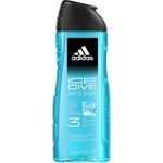 adidas 3in1 Ice Dive Duschgel für ihn, mit aquatisch-frischem Duft, 400 ml