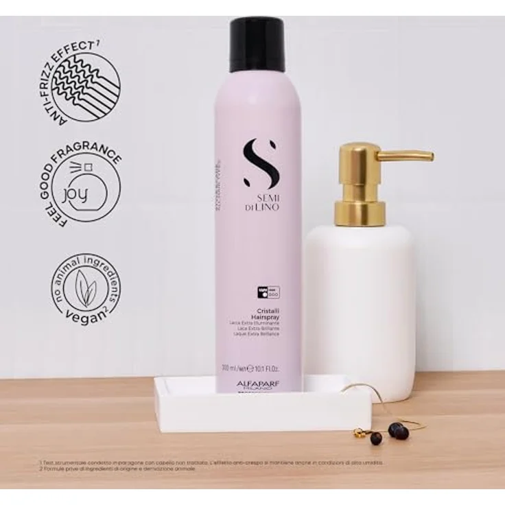 Alfaparf Milano Semi di Lino Style&Care Original Hairspray, starker Haarlack mit hohem Glanz, für alle Haartypen, 300 ml – Bild 5