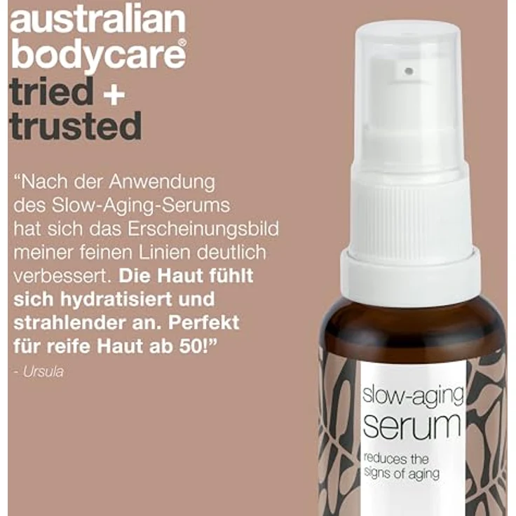 Australian Bodycare Vegan Anti-Aging Serum, 30 ml - Mit Hyaluronsäure, Peptiden & Koffein - Ideal für Normal, Reife, Sensible Haut – Bild 5