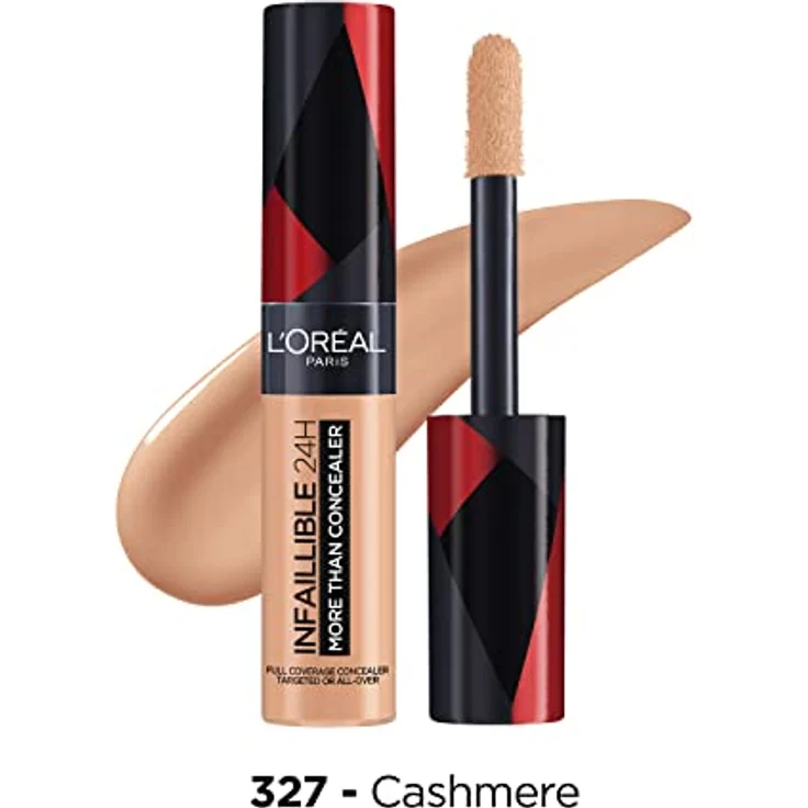L'Oréal Paris Concealer zum Abdecken und Auffrischen, Für ein deckendes Finish und bis zu 16H Halt, Infaillible More Than Concealer, Farbe: 327 Cashmere, 11 ml – Bild 2