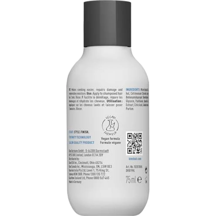 KMS Moist Repair Conditioner, feuchtigkeitsspendende Haarspülung für Damen, 75 ml, vegan, ohne Silikone, stärkt Haarfasern, erleichtert das Kämmen – Bild 2