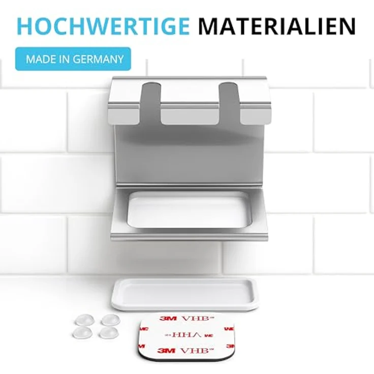 Wietre 4er Edelstahl Aufsteckbürsten-Halter mit Auffangschale, für Oral-B, Philips Sonicare, Waterpik, Fairywill – Bild 6
