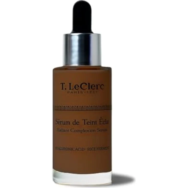 T.LeClerc Anti-Aging-Serum Nr. 12 Moka – Flüssige Foundation Pflege mit Hyaluronsäure, leuchtendem Teint und Second Skin Effect, 30 ml – Bild 1