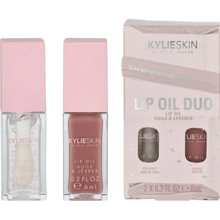 Kylie Jenner Lip Oil, Lippenpflege mit feuchtigkeitsspendenden Inhaltsstoffen, 12 ml Set