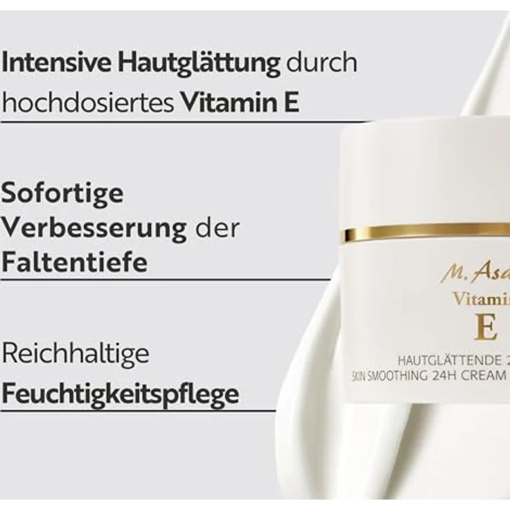 M. Asam VITAMIN E hautglättende 24h Creme, Anti-Aging Gesichtscreme mit Vitamin E, Squalan und Ceramiden, 50ml – Bild 2