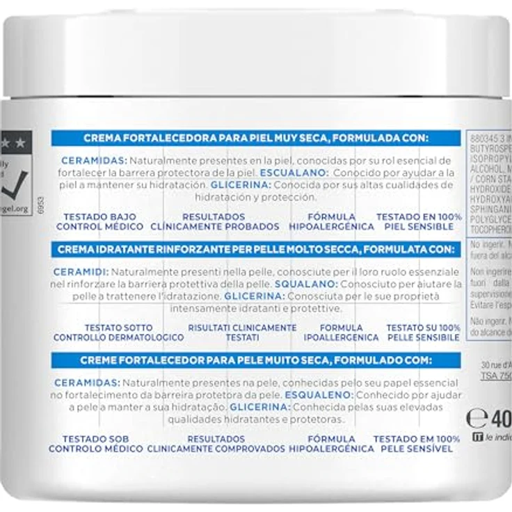 Mixa Ceramide Protect Körpercreme, 400 ml, Dermoprotector für trockene Haut – Bild 2