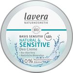 lavera Deo Creme basis sensitiv NATURAL & SENSITIVE - mit Bio-Aloe Vera & natürlichen Mineralien - 48 Stunden zuverlässiger Schutz - Naturkosmetik - vegan - Bio (1 x 50 ml)