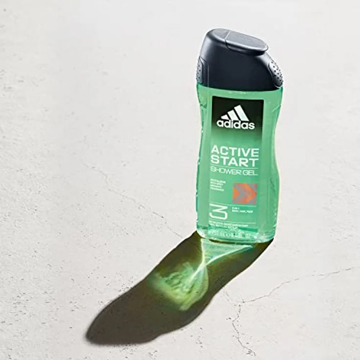 Adidas Active Start Duschgel 3-in-1 für Körper, Haare und Gesicht, vegane Formel, 400 ml – Bild 2