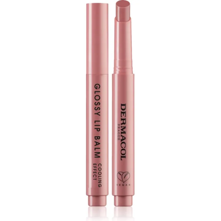 Dermacol Beauty Stick Glossy Lip Balm, pflegendes Lipgloss mit kühlender Wirkung, Duft 01 Vanilla, 2.2 g