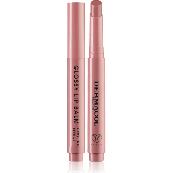 Dermacol Beauty Stick Glossy Lip Balm, pflegendes Lipgloss mit kühlender Wirkung, Duft 01 Vanilla, 2.2 g