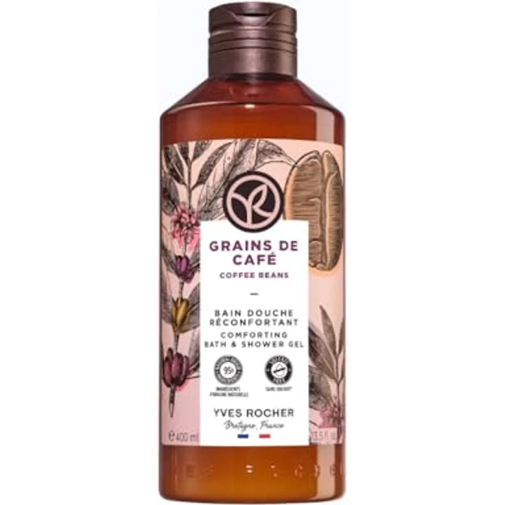 Yves Rocher Bain de Nature, pflegendes Duschgel mit Kaffee-Bohnen-Extrakt, 400 ml, vegan und feuchtigkeitsspendend – Bild 1