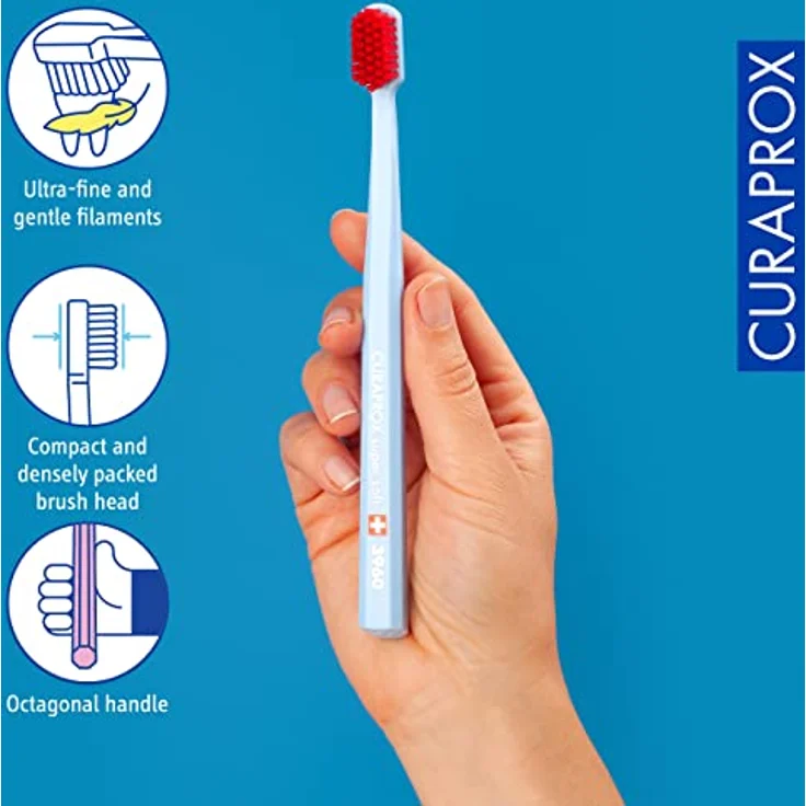 Curaprox CS 3960 Handzahnbürste Super Soft, 1er Pack 1 Stück, farblich sortiert, Farbe nicht wählbar – Bild 3