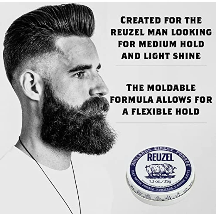 Reuzel Clay Matte Pomade 35 g für Widerspenstiges Haar, alle Haartypen geeignet – Bild 2