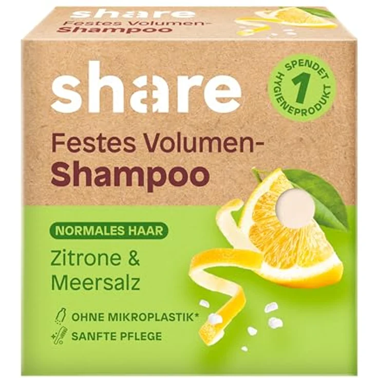 share Festes Shampoo Zitrone & Meersalz (6 x 60g) – Vegane feste Haarseife für Volumen & sanfte Pflege – Ohne Silikone, Parabene & Mikroplastik – Bild 5