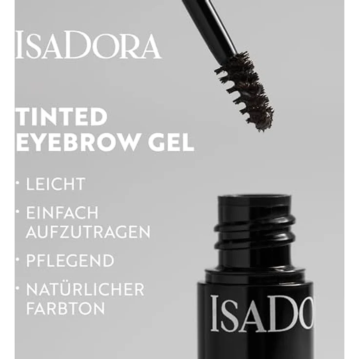 IsaDora Brow Fix Tinted Eyebrow Gel, 3,5 ml, leichtes braun, nährende Formel mit Panthenol und Rizinusöl – Bild 2