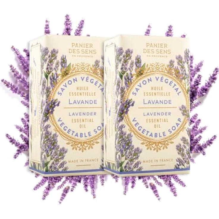 Panier des Sens Hand- und Körperseife, Lavendel mit Olivenöl, 97% natürliche Inhaltsstoffe, 2x150g – Bild 1
