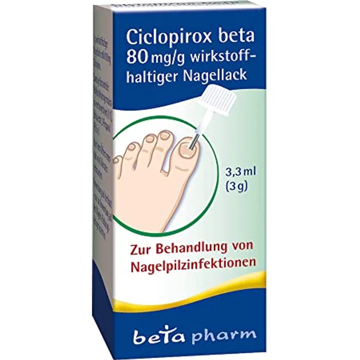 Ciclopirox beta 80 mg/g wirkstoffhaltiger Nagellack, 3.3 ml