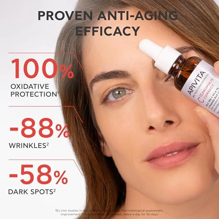 Apivita Bee Tech Concentrates C15 Propolis Correct Serum, Anti-Aging Gesichtsserum mit 15% Propolis und Vitamin C, 30ml – Bild 5