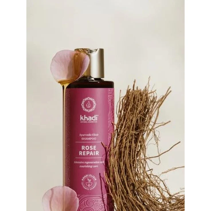 Khadi Naturkosmetik Ayurvedisches Elixier Shampoo Rose 200 ml – Bild 3