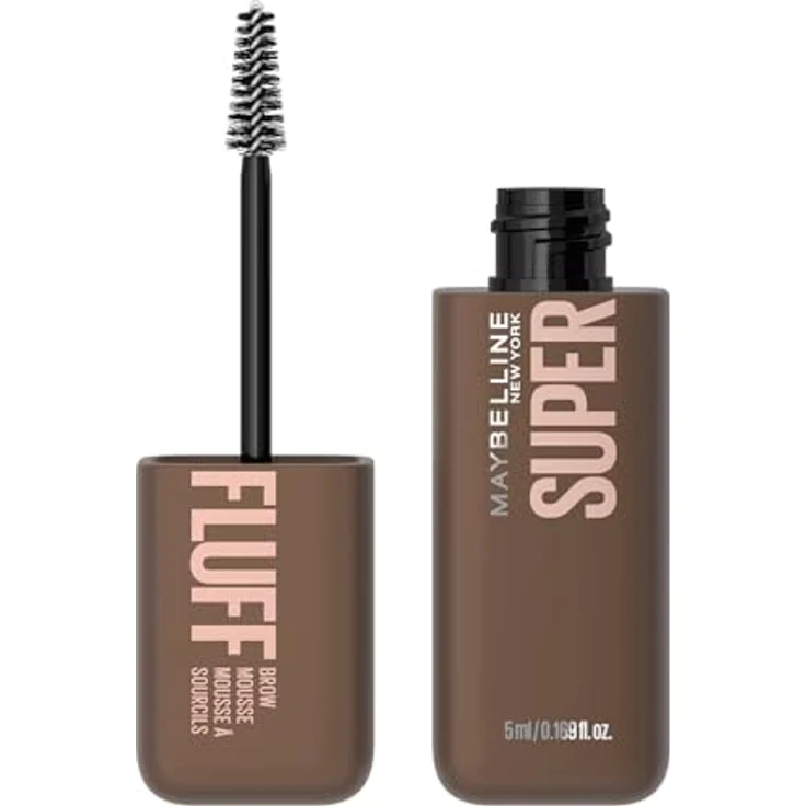 MAYBELLINE NEW YORK Super Fluff Mousse Augenbrauen-Gel, 5 ml, Farbton 257 Medium Brown, für vollere und gepflegte Augenbrauen – Bild 1