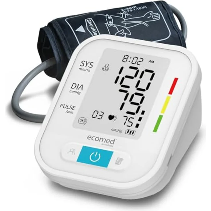 Medisana BU-95E ECOMED Oberarm Blutdruckmessgerät 23206, Präzise Messung, Speicher für 2 Benutzer – Bild 2