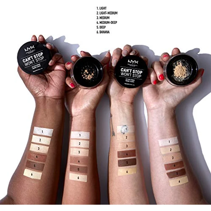 NYX Professional Makeup Can't Stop Won't Stop Setting Powder, langanhaltendes mattes Puder, 6 g, Farbe BANANA – Bild 3