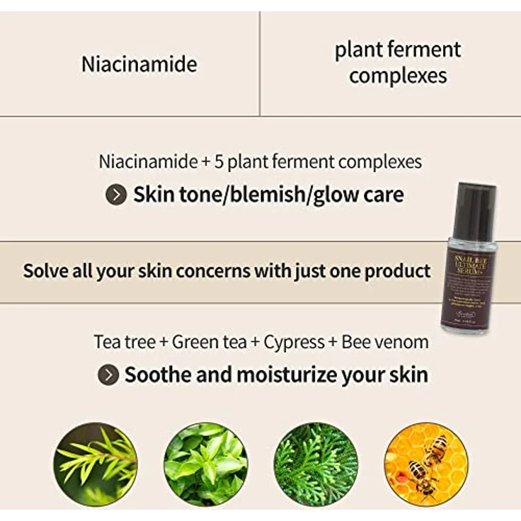 Benton SNAIL BEE ULTIMATE serum 35 ml, Gesichtsserum mit natürlichen Inhaltsstoffen – Bild 4